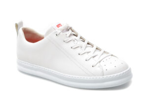 Pantofi CAMPER albi, RUNNER FOUR, din piele naturala