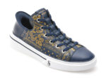Pantofi sport SKECHERS bleumarin, SNOOP ONE, din piele naturala