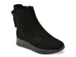 Ghete EPICA negre, WR035, din piele intoarsa