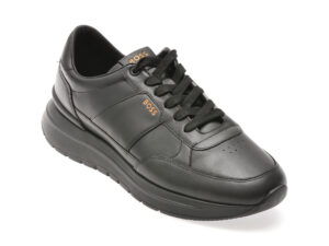 Pantofi BOSS negri, 9502, din piele naturala