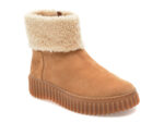 Ghete CLARKS maro, TORHTUR, din piele intoarsa