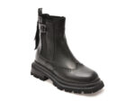 Ghete EPICA negre, 16402, din piele naturala
