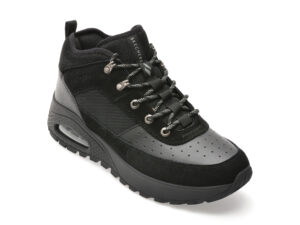 Ghete SKECHERS negre, UNO RUGGED, din material textil