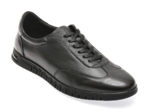 Pantofi OTTER negri, 33501, din piele naturala