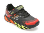Pantofi sport SKECHERS negri, FLEX-GLOW BOLT, din material textil