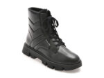 Ghete GEOX negre, D46UAG, din piele ecologica