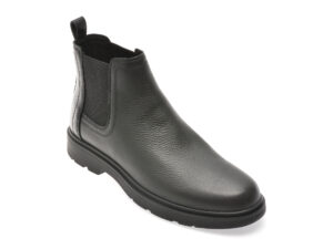Ghete GEOX negre, U36D1C, din piele naturala