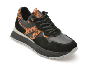 Pantofi EPICA negri, 4222857, din piele naturala