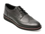 Pantofi OTTER negri, TUR25, din piele naturala