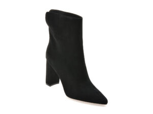 Botine elegante ALDO negre, SUSHI 001, din piele intoarsa
