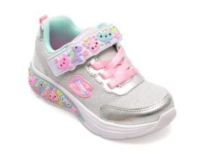 Pantofi sport SKECHERS argintii, MY DREAMERS, din material textil