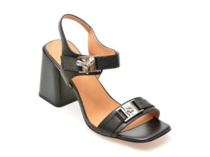 Sandale EPICA negre, S32A1, din piele naturala