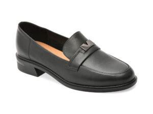 Mocasini IMAGE negri, G19, din piele naturala