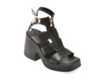 Sandale EPICA negre, 1763684, din piele naturala