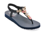 Sandale SKECHERS bleumarin, MEDITATION, din piele ecologica