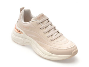 Pantofi sport SKECHERS bej, HAZEL, din piele ecologica
