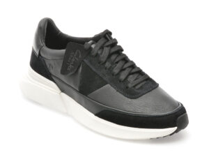 Pantofi CLARKS negri, CRAFPAC, din piele naturala