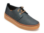 Pantofi CLARKS bleumarin, CLARKWOOD LOW, din nabuc