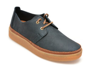 Pantofi CLARKS bleumarin, CLARKWOOD LOW, din nabuc