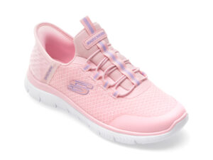 Pantofi sport SKECHERS roz, SUMMITS, din material textil