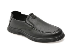 Mocasini OTTER negri, 50332, din piele naturala