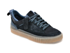 Pantofi CLARKS bleumarin, SOMELAC, din piele intoarsa