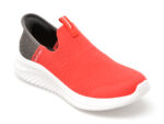 Pantofi sport SKECHERS rosii, ULTRA FLEX 3.0, din material textil