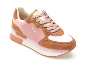 Pantofi sport PEPE JEANS roz, LS60025, din material textil
