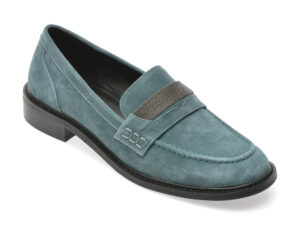 Mocasini EPICA bleumarin, 6878, din piele intoarsa