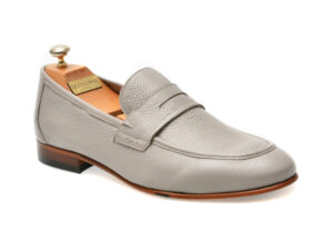 Mocasini eleganti LE COLONEL gri, 659231, din piele naturala