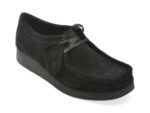 Mocasini CLARKS negri, WALEVSH, din piele intoarsa