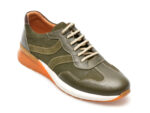Pantofi OTTER kaki, 211111, din nabuc