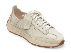Pantofi CLARKS albi, CRAFSPE, din piele naturala