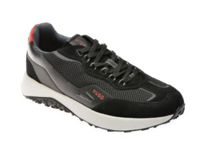 Pantofi sport HUGO negri, 7260, din material textil