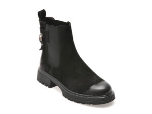 Ghete EPICA negre, DX827, din piele naturala