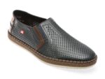 Pantofi RIEKER bleumarin, B5297, din piele naturala