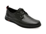 Pantofi OTTER negri, 27593, din piele naturala