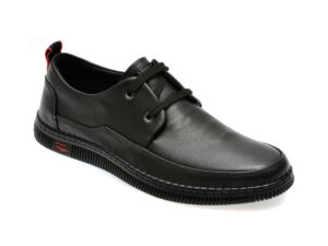 Pantofi OTTER negri, 27593, din piele naturala