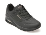 Pantofi sport SKECHERS negri, UNO, din piele ecologica