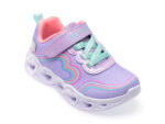 Pantofi sport SKECHERS mov, HEART LIGHTS, din material textil