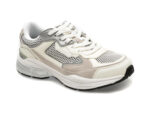 Pantofi sport PEPE JEANS albi, DAVE EVOLUTION, din piele ecologica