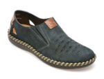 Pantofi RIEKER bleumarin, B24571, din piele naturala
