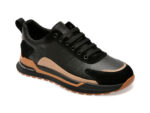 Pantofi OTTER negri, 40003, din piele naturala