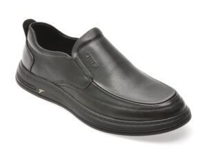 Pantofi OTTER negri, 35510, din piele naturala