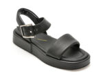 Sandale CLARKS negre, ALDA STRAP, din piele naturala