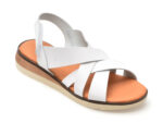 Sandale IMAGE albe, KITON, din piele naturala