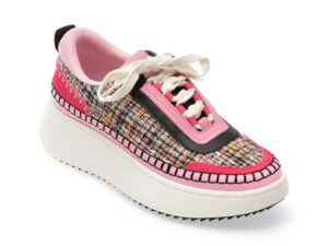 Pantofi Steve Madden roz, DOUBLET, din material textil
