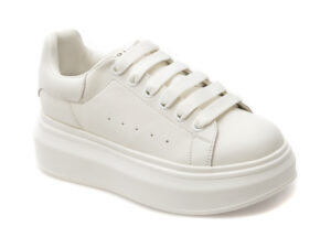 Pantofi sport EPICA albi, 706, din piele naturala