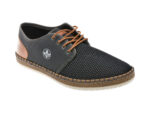 Pantofi RIEKER bleumarin, B5249, din material textil si piele ecologica