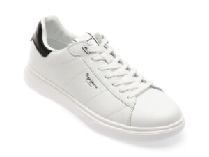 Pantofi PEPE JEANS albi, MS30981, din piele naturala